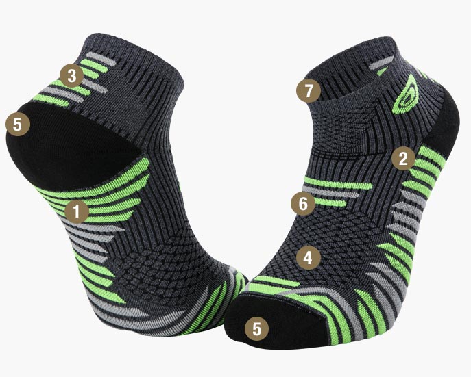 Socks Trail Elite grey/green